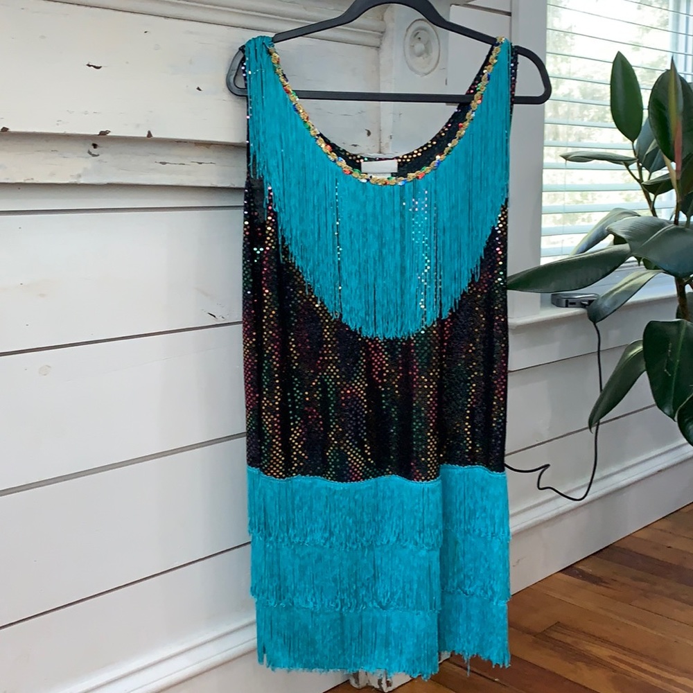 Large Vintage Costumes Sequin Flapper Dress